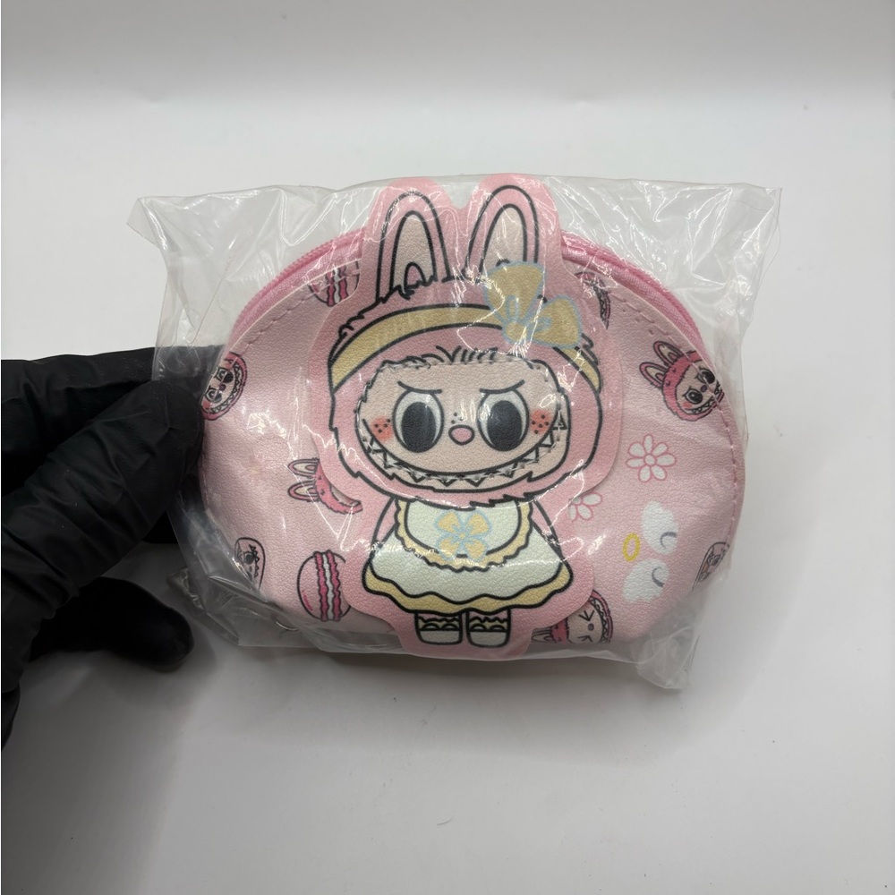 Pink Labubu Pouch/Coin Purse Keychain